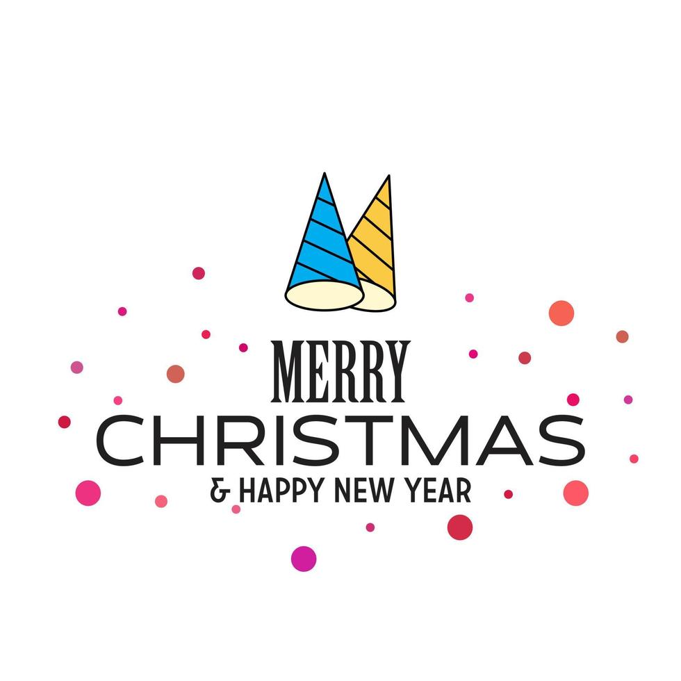 Merry Christmas and Happy New Year 2019 Dotted Background vector