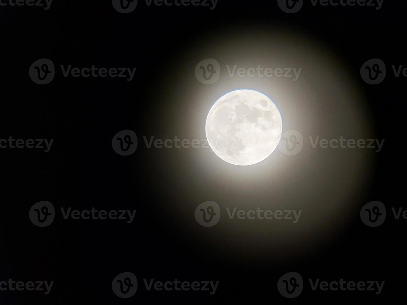 Night moon close-up on the sky photo