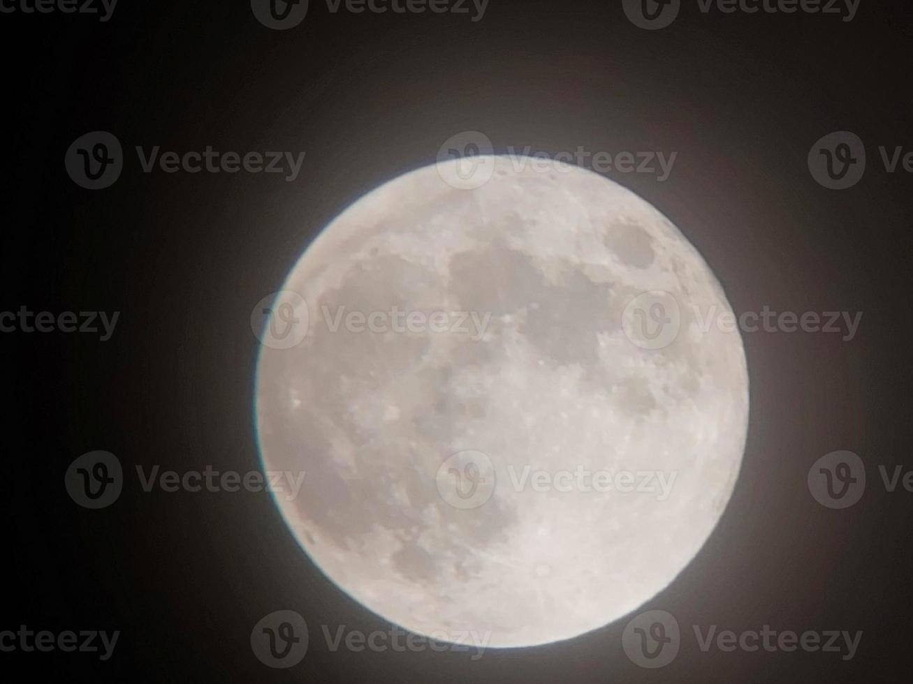 Night moon close-up on the sky photo