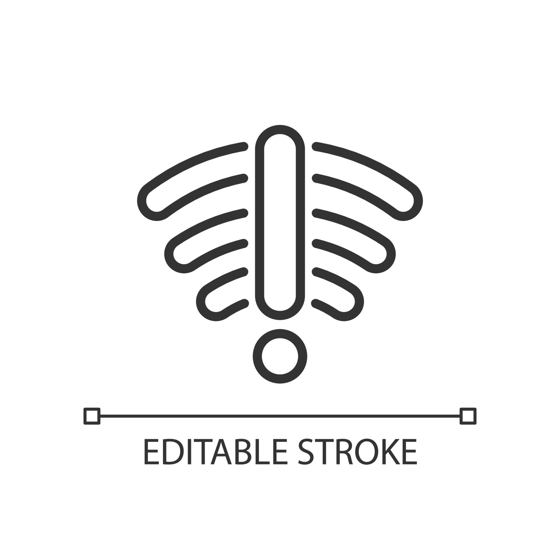 No connection pixel perfect linear icon. Check router and