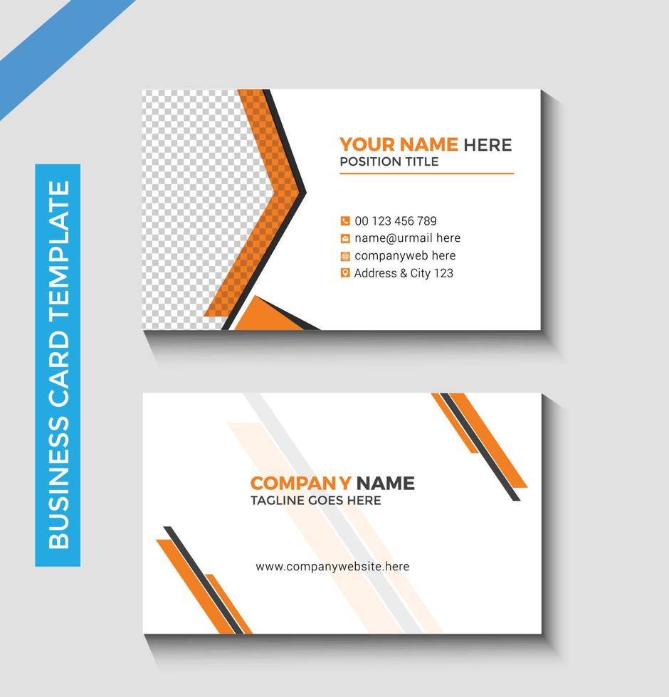 Modern and clean professional business card template design vector