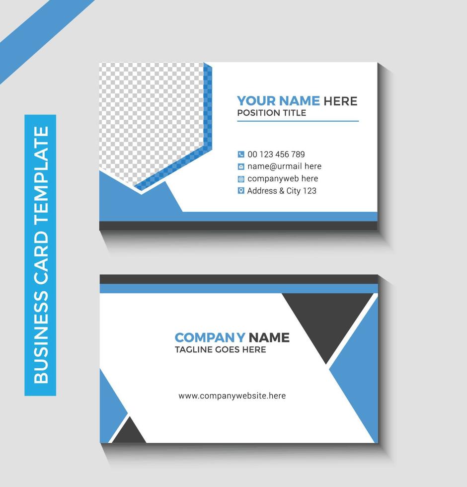 Corporate business card design template vector