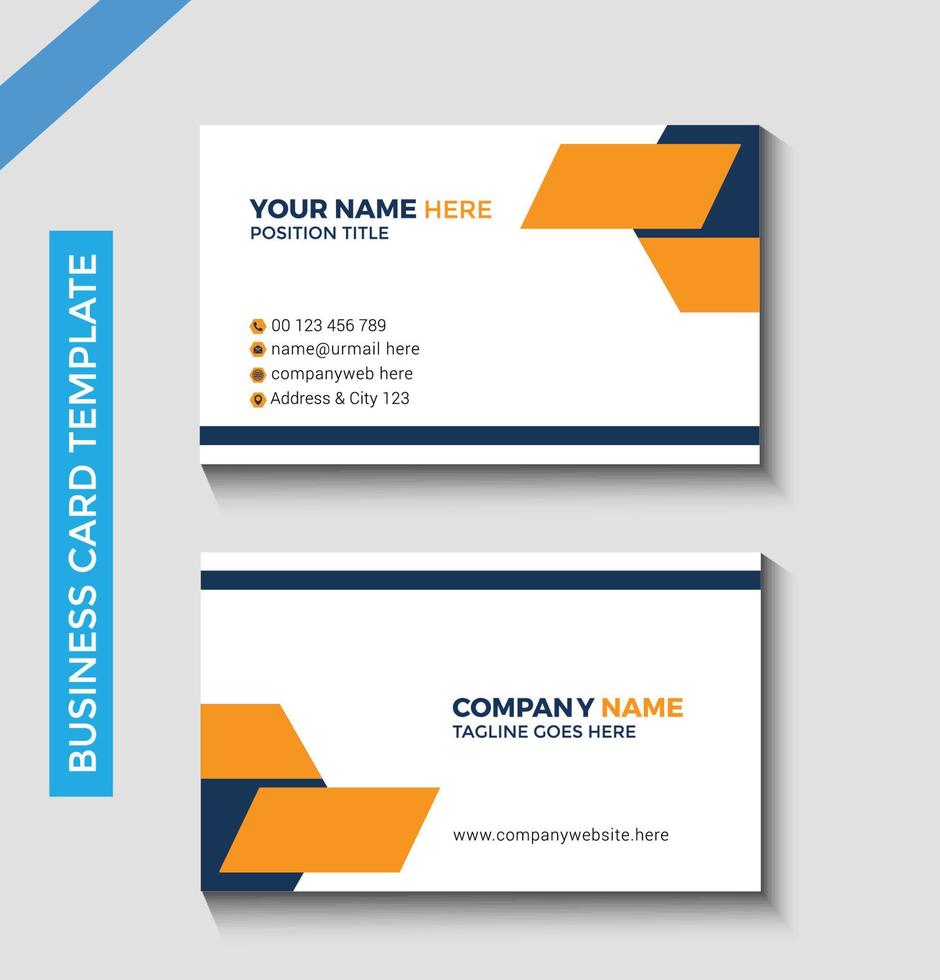 Professional business card template design vector