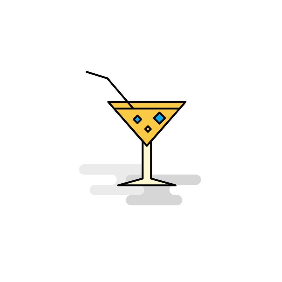 vector de icono de bebida plana