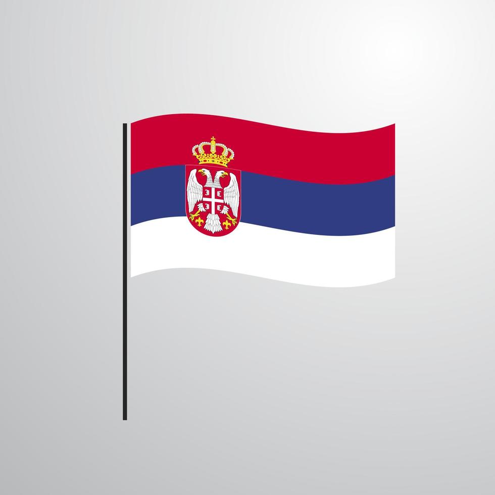 Serbia waving Flag vector