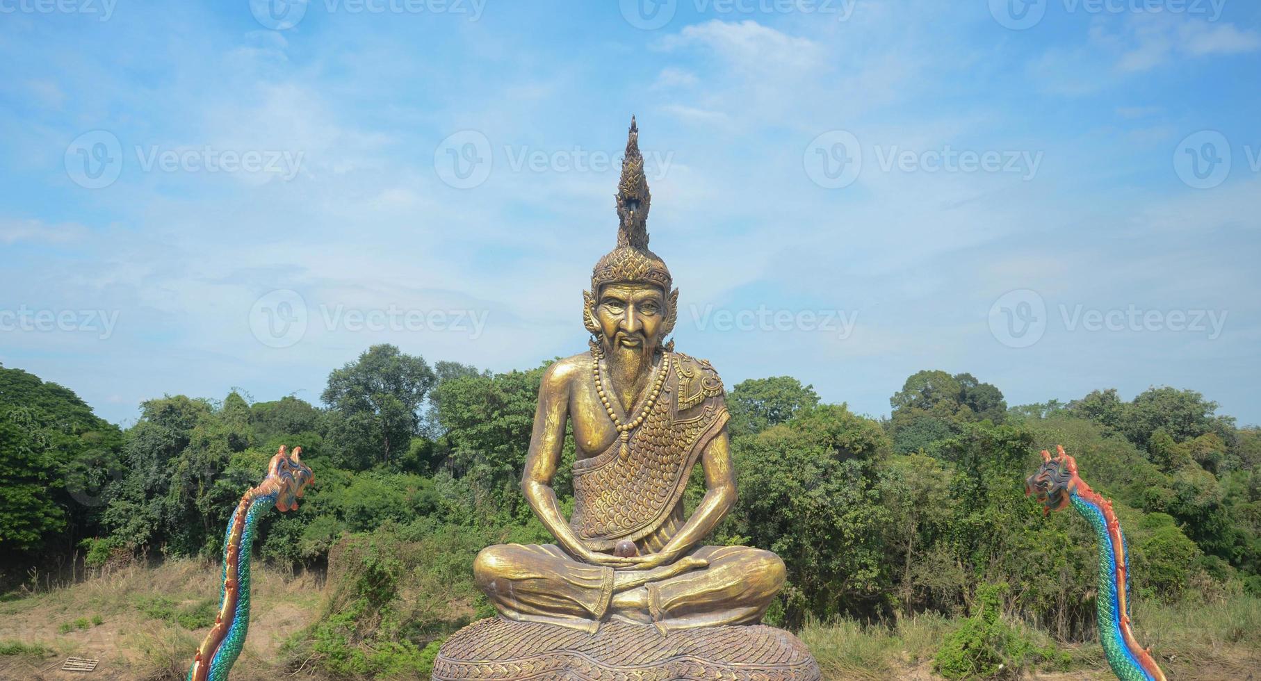 Reverend Grandfather Hermit Puchong Nagarat.  Kaeng Khoi Temple, Saraburi Province photo