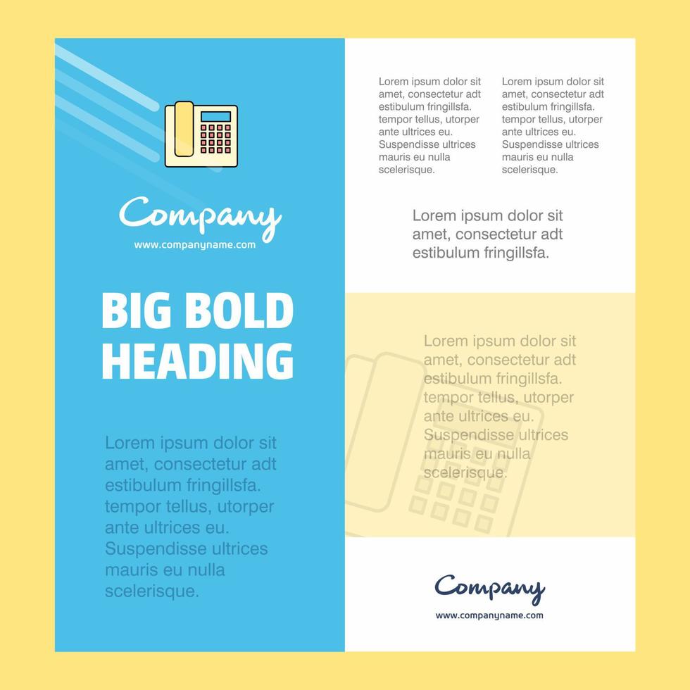 Telephone Business Company Poster Template with place for text and images vector background