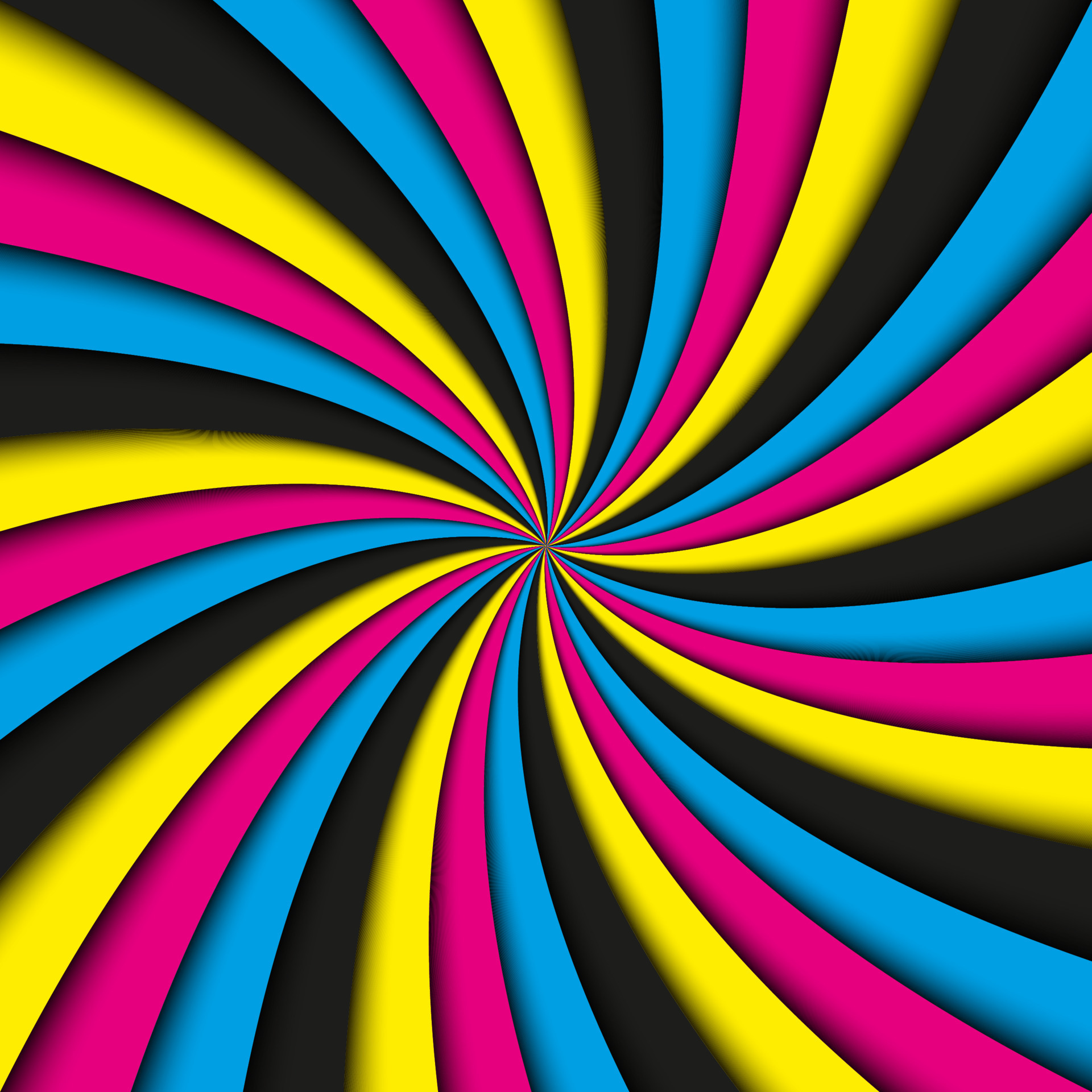 CMYK abstract swirl background. Vector illustration of four cmyk