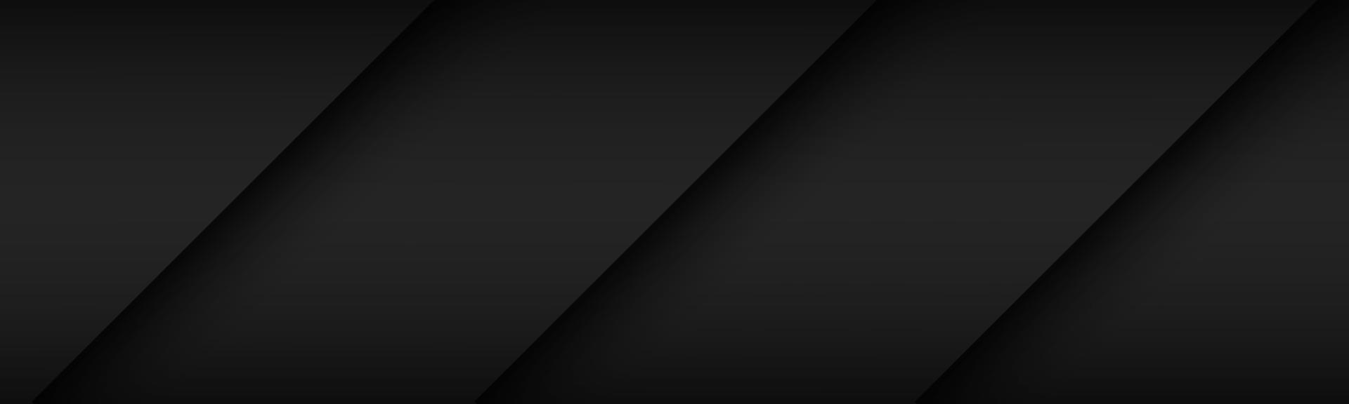 Encabezado de material moderno negro con capas superpuestas con colores CMYK. banner para su negocio. vector de fondo de pantalla panorámica abstracta