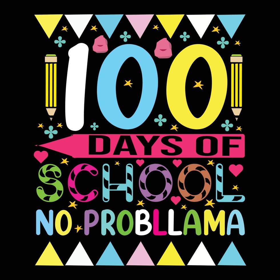 100 Days of school vector T shirt Design