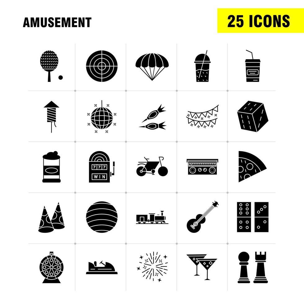 Business Solid Glyph Icons Set For Infographics Mobile UXUI Kit And Print Design Include Target Focus Avatar Shoot Pie Chart Graph Business Eps 10 Vector