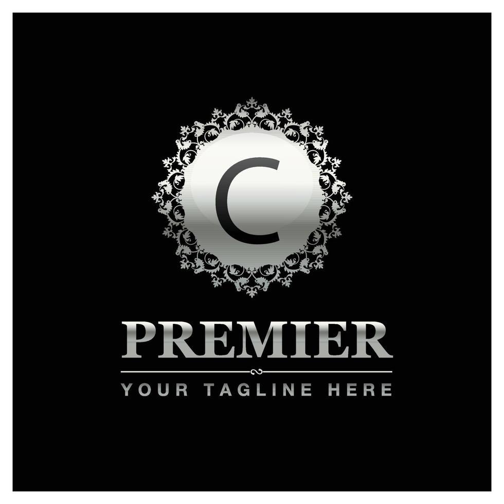 Alphabetic logo design with elegent design and typography vector