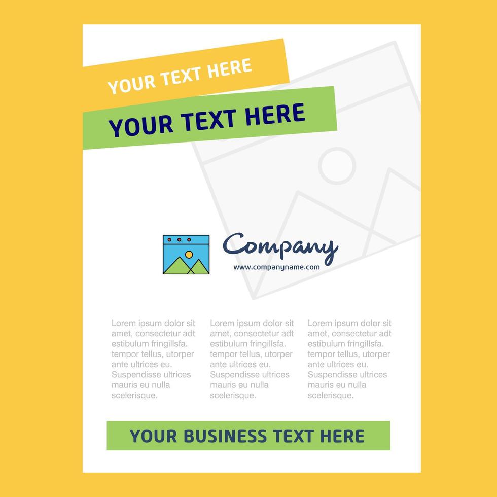Image Title Page Design for Company profile annual report presentations leaflet Brochure Vector Background