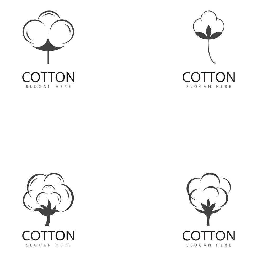 cotton flower vector icon logo design 14027471 Vector Art at Vecteezy