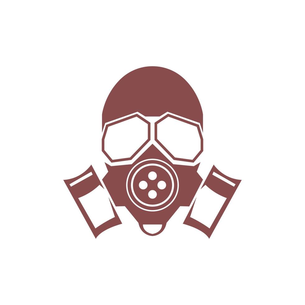 Gas mask icon logo design vector
