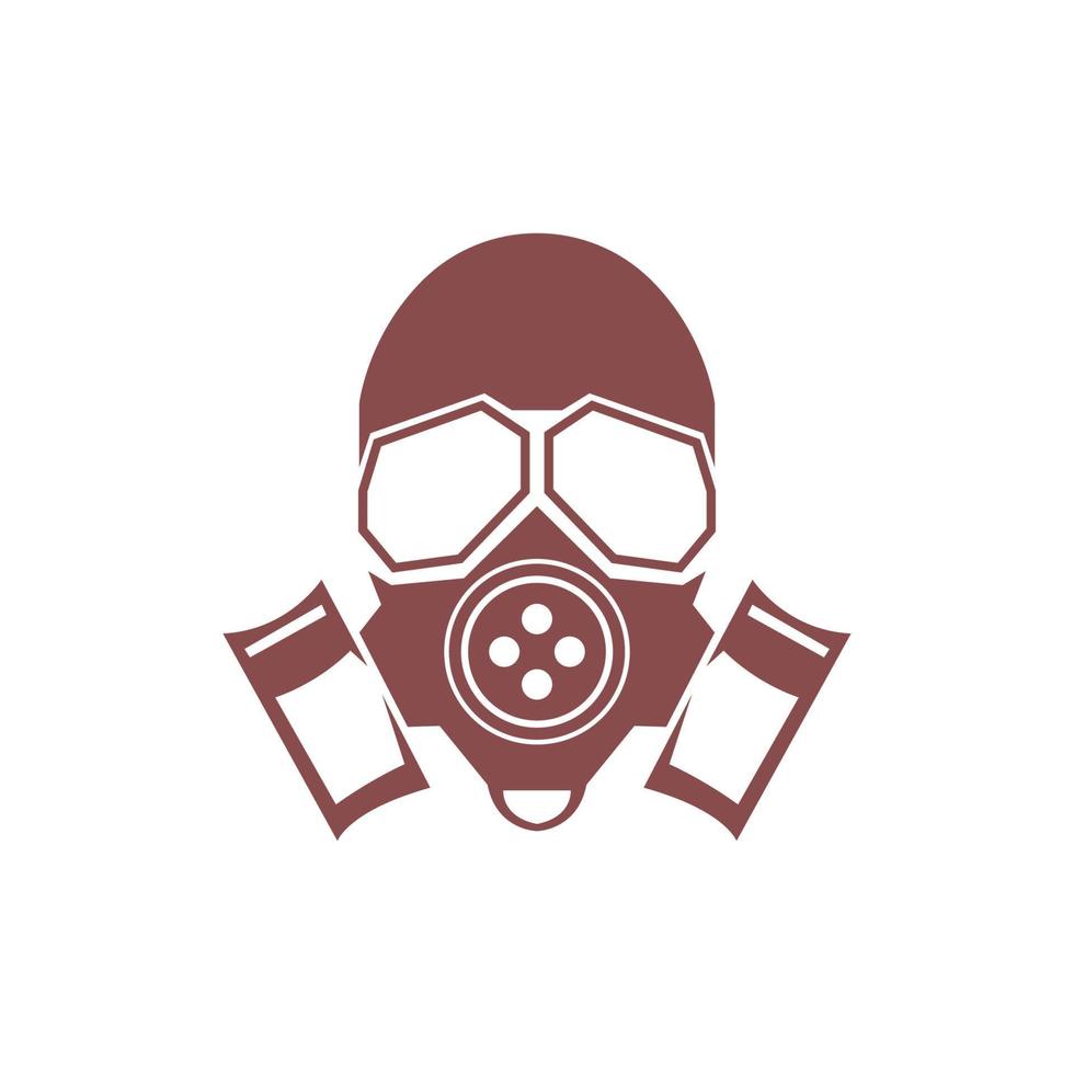 Gas mask icon logo design vector