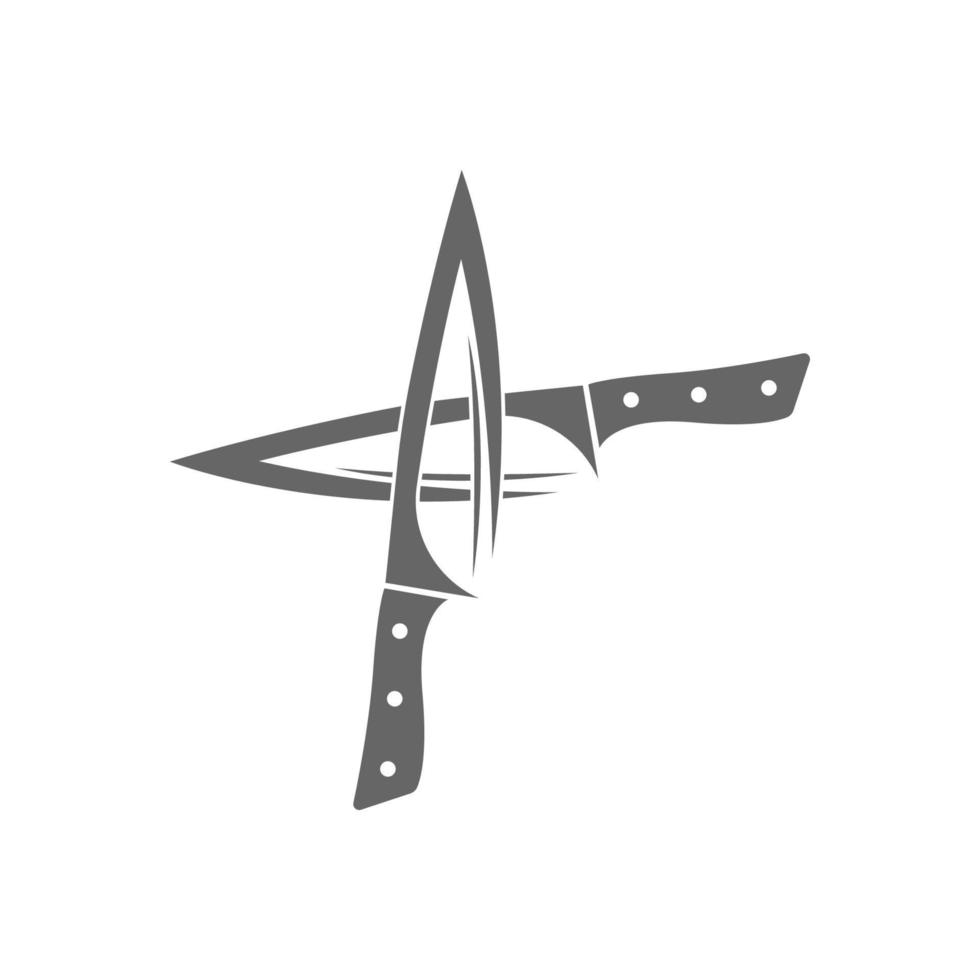 ilustración de diseño de logotipo de icono de cuchillo vector