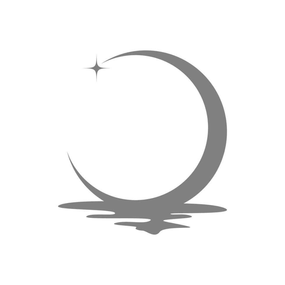Moon logo icon design vector