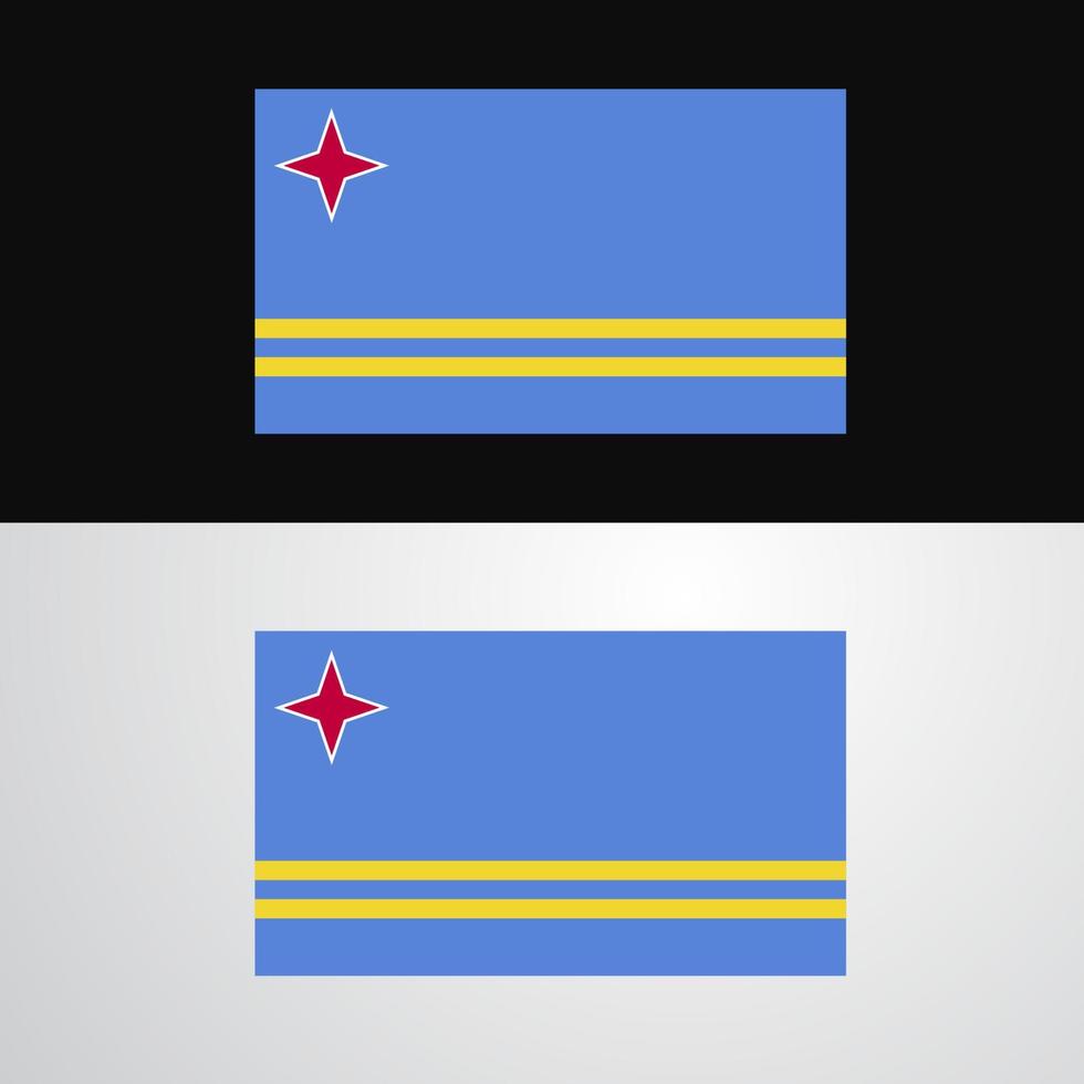 diseño de la bandera de la bandera de aruba vector