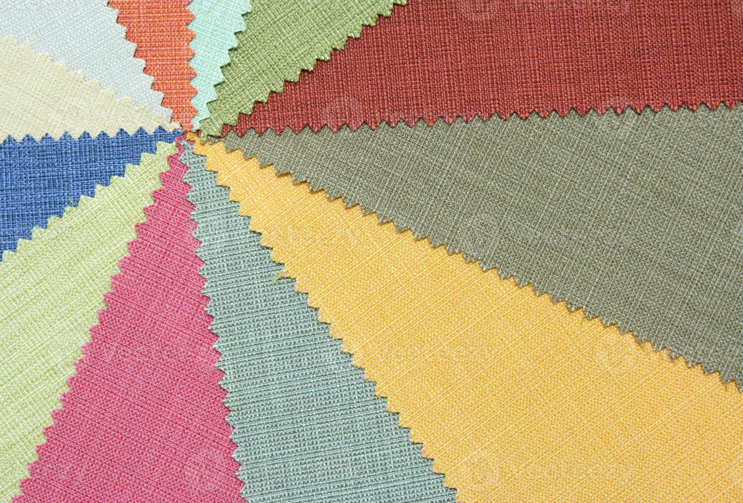 Multi color fabric texture samples photo