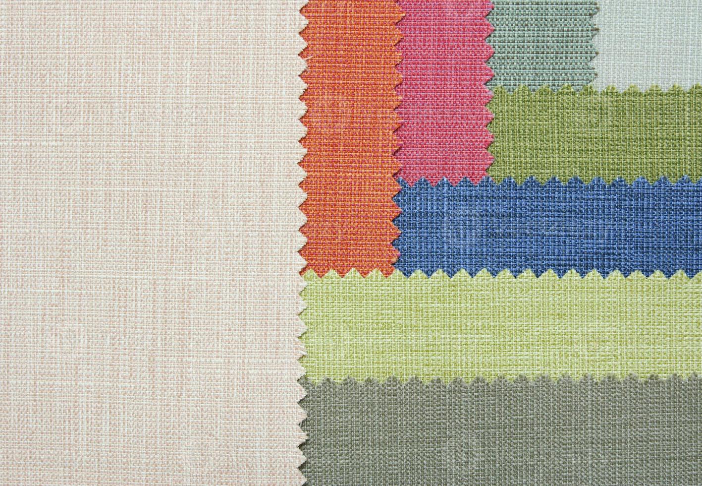 Multi color fabric texture samples photo