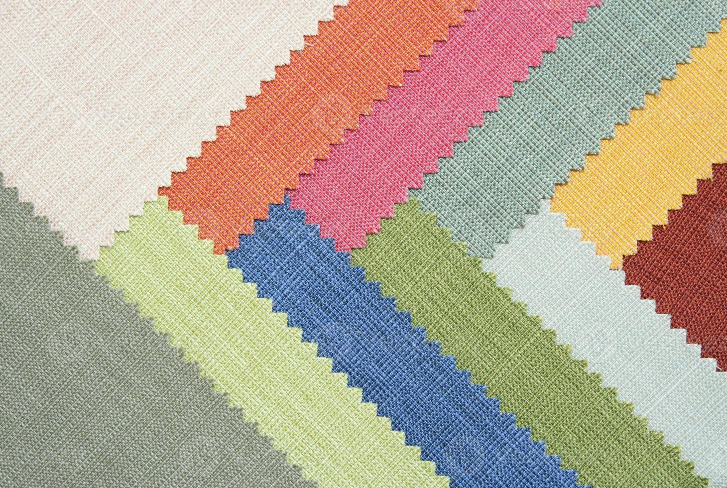 Multi color fabric texture samples photo