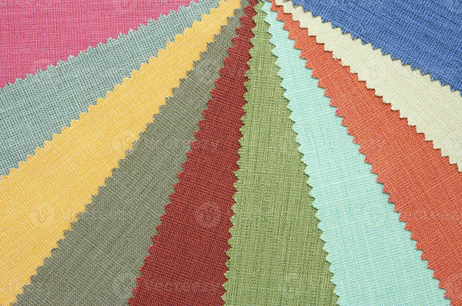 Multi color fabric texture samples photo