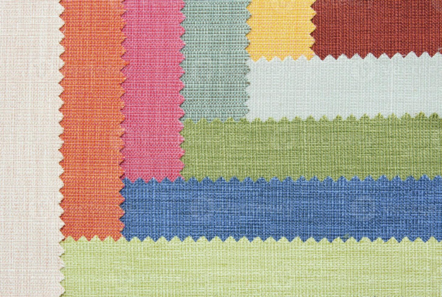Multi color fabric texture samples photo