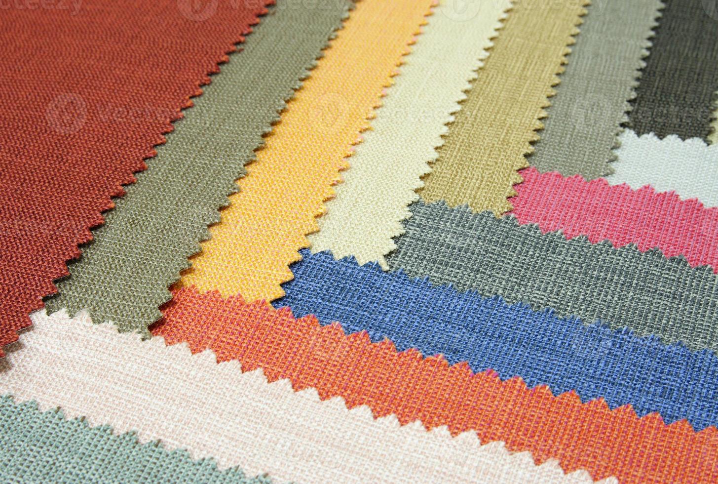 Multi color fabric texture samples photo