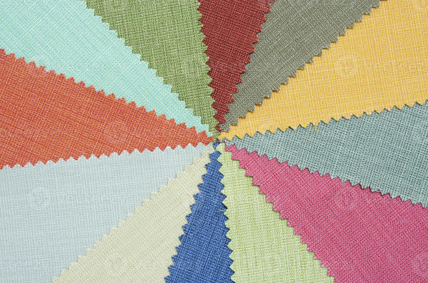Multi color fabric texture samples photo