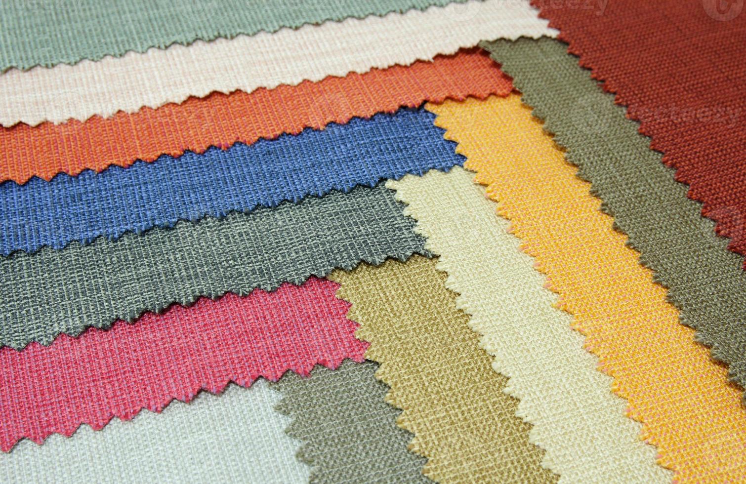Multi color fabric texture samples photo