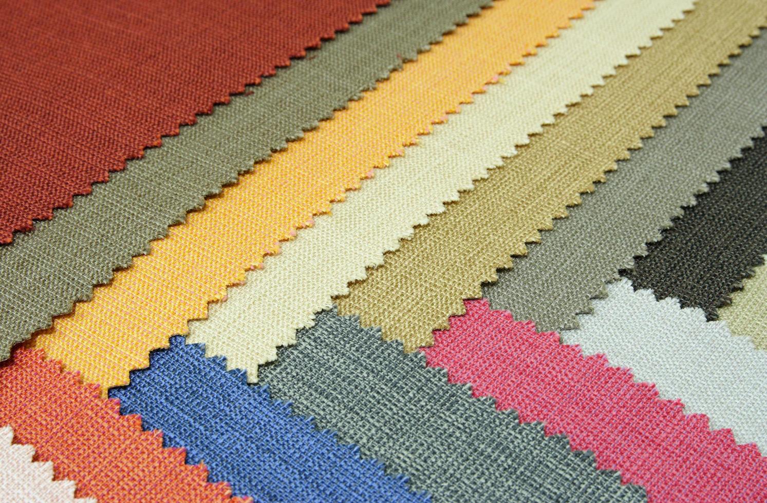 Multi color fabric texture samples photo