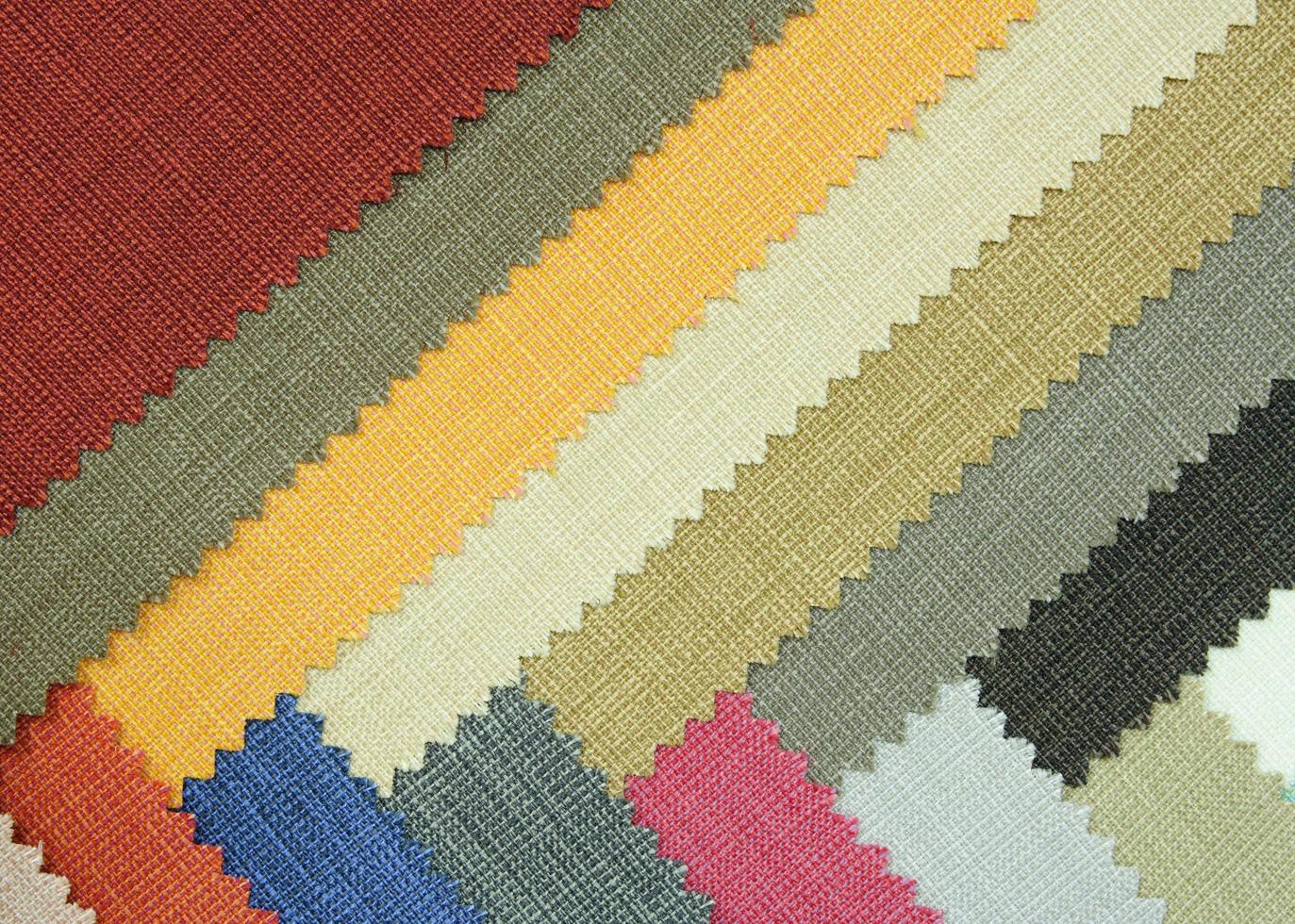 Multi color fabric texture samples photo