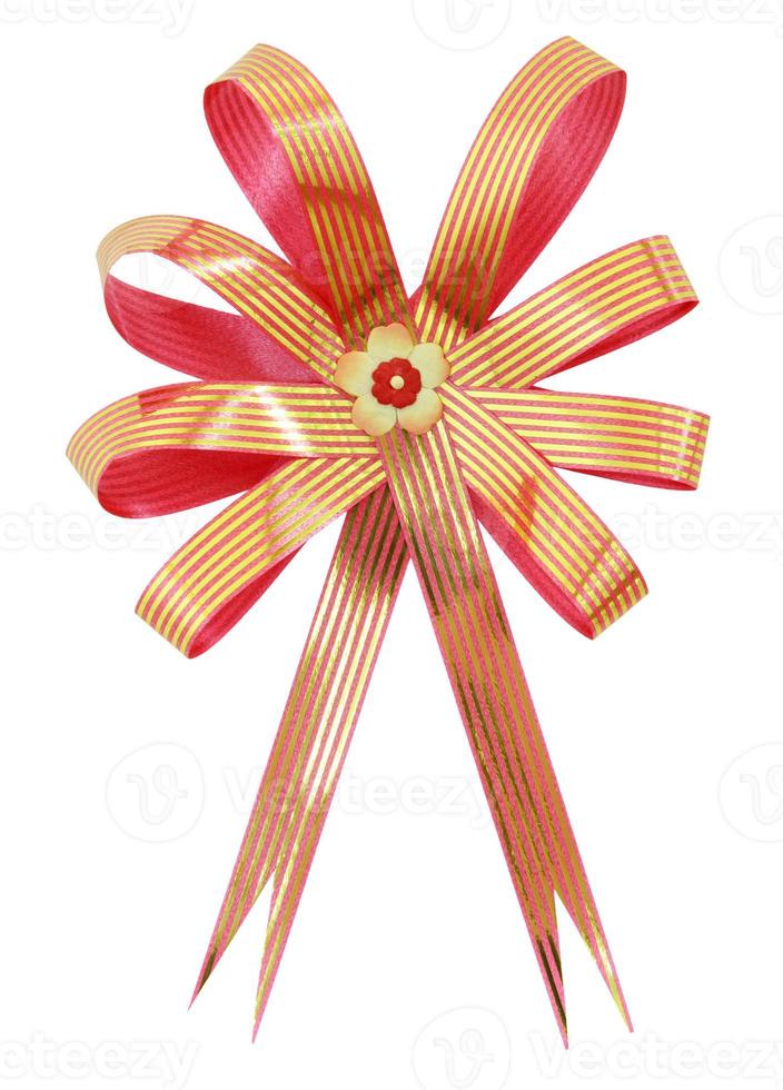 gift ribbon and bow Isolated on white background photo