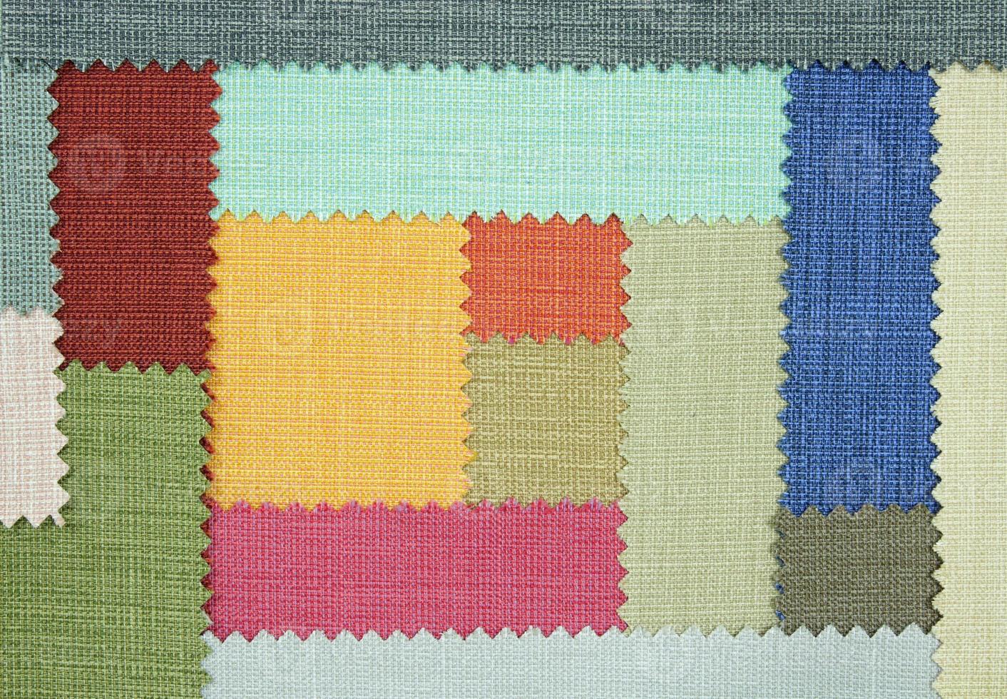 Multi color fabric texture samples photo