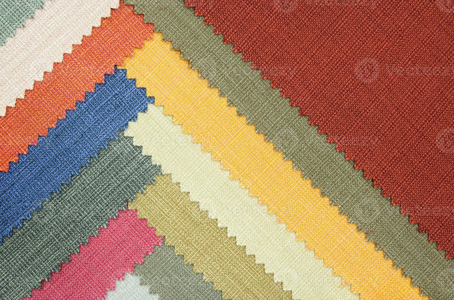 Multi color fabric texture samples photo