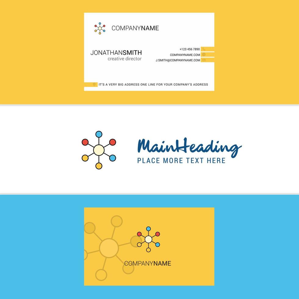 Beautiful Network Logo and business card vertical Design Vector