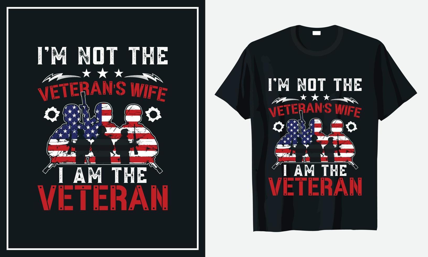 veterano del diseño de la camiseta del ejército de los estados unidos vector