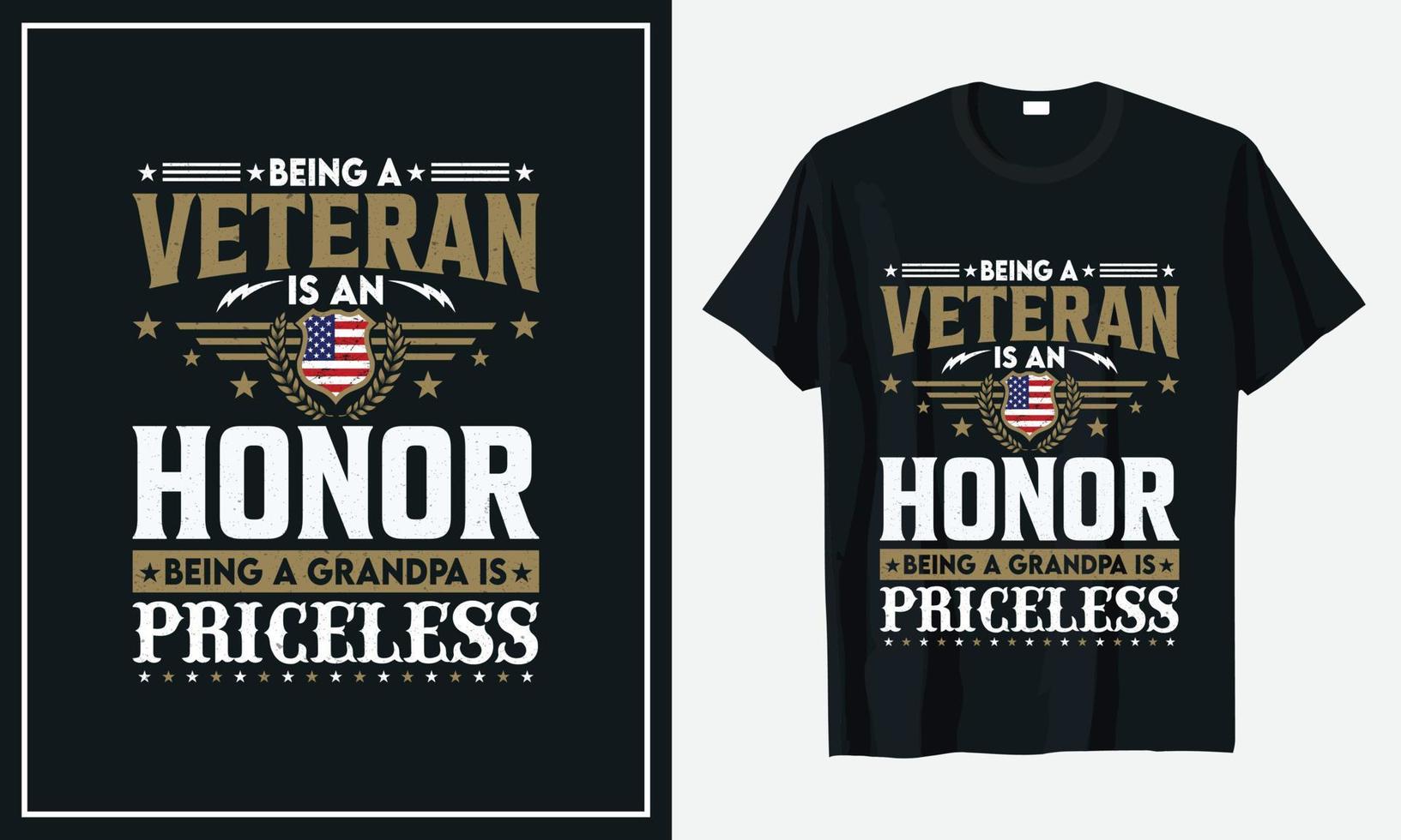 veterano del diseño de la camiseta del ejército de los estados unidos vector