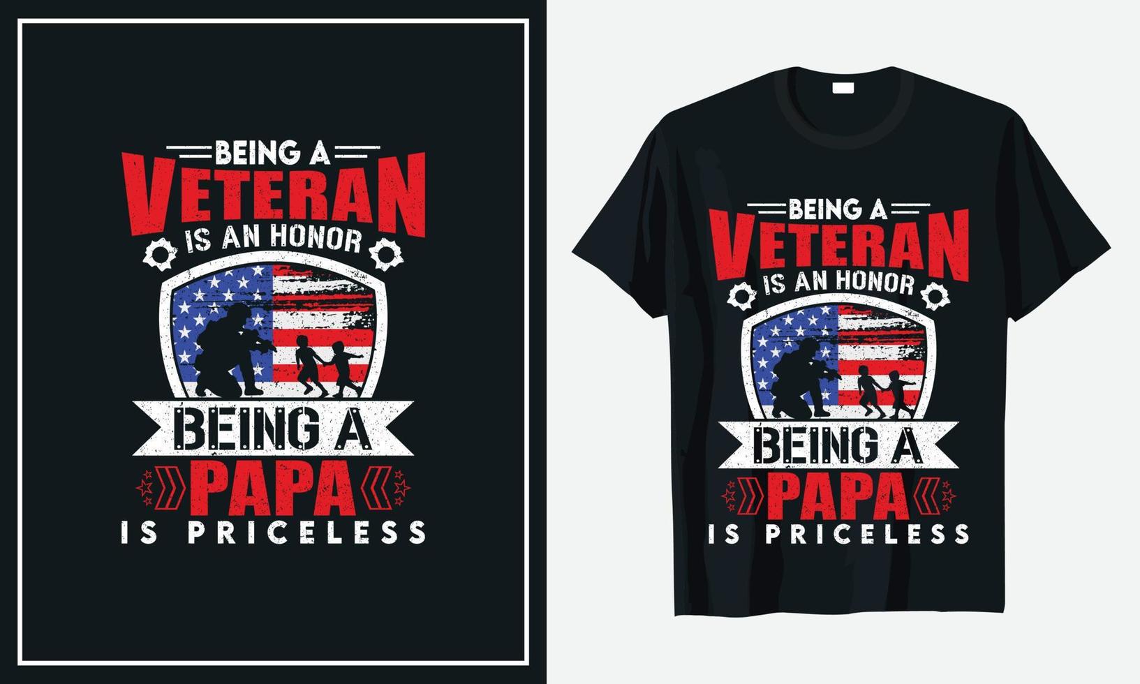 veterano del diseño de la camiseta del ejército de los estados unidos vector