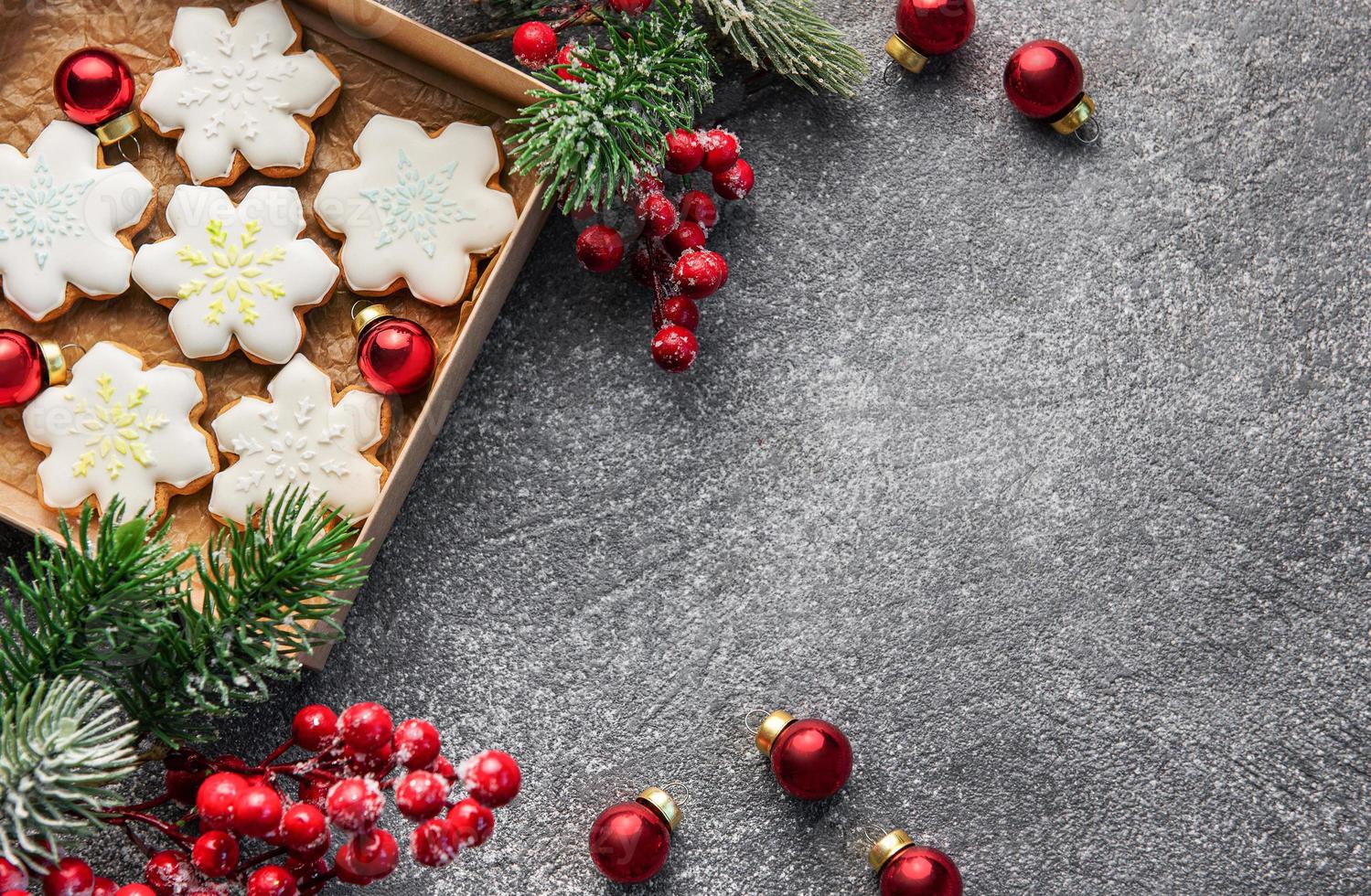 Christmas homemade gingerbread cookies photo