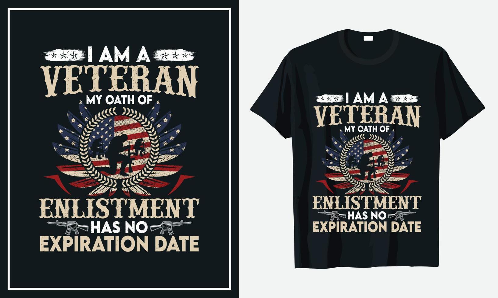 veterano del diseño de la camiseta del ejército de los estados unidos vector