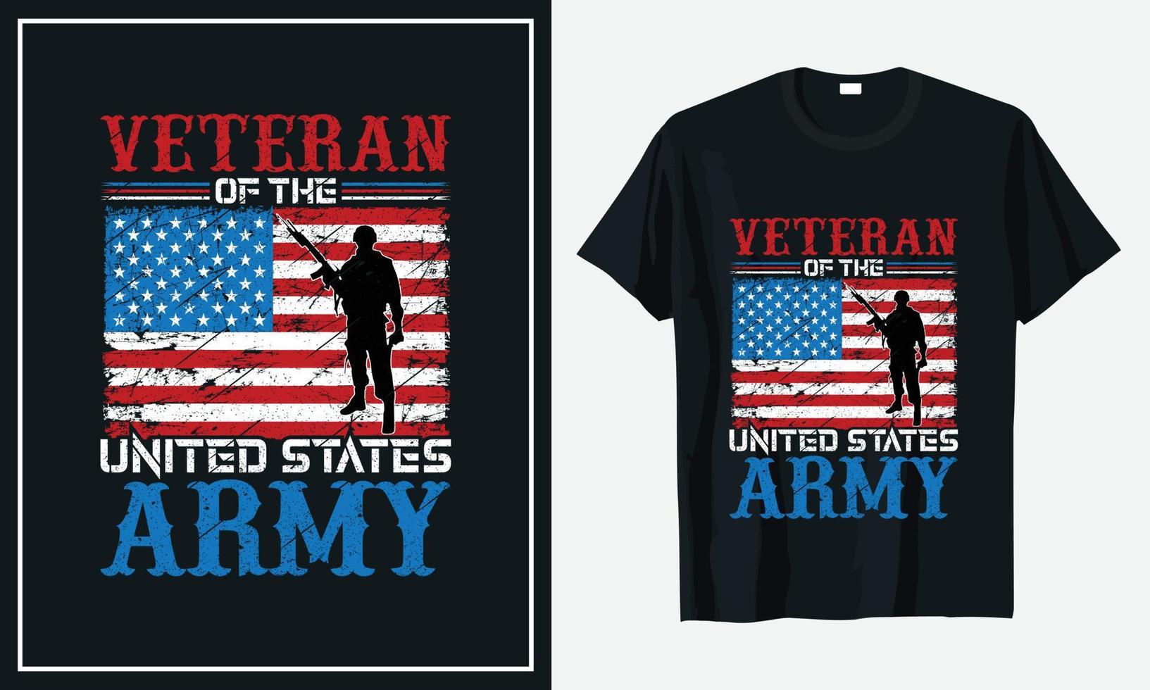 veterano del diseño de la camiseta del ejército de los estados unidos vector