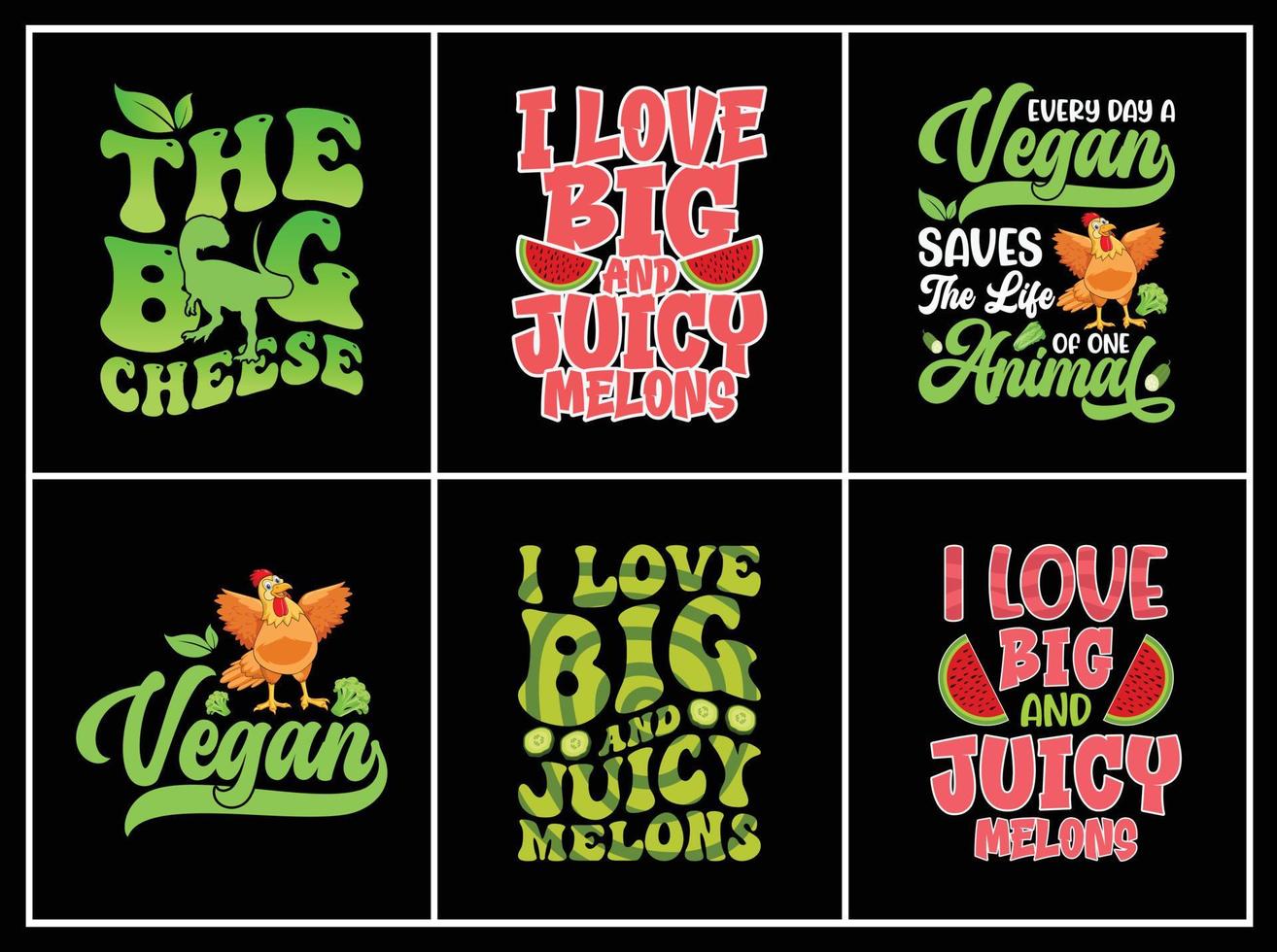Vegan T-shirt Design Bundle Print vector