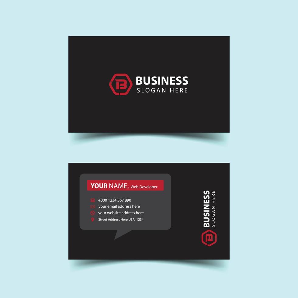 Corporate business card design template vector