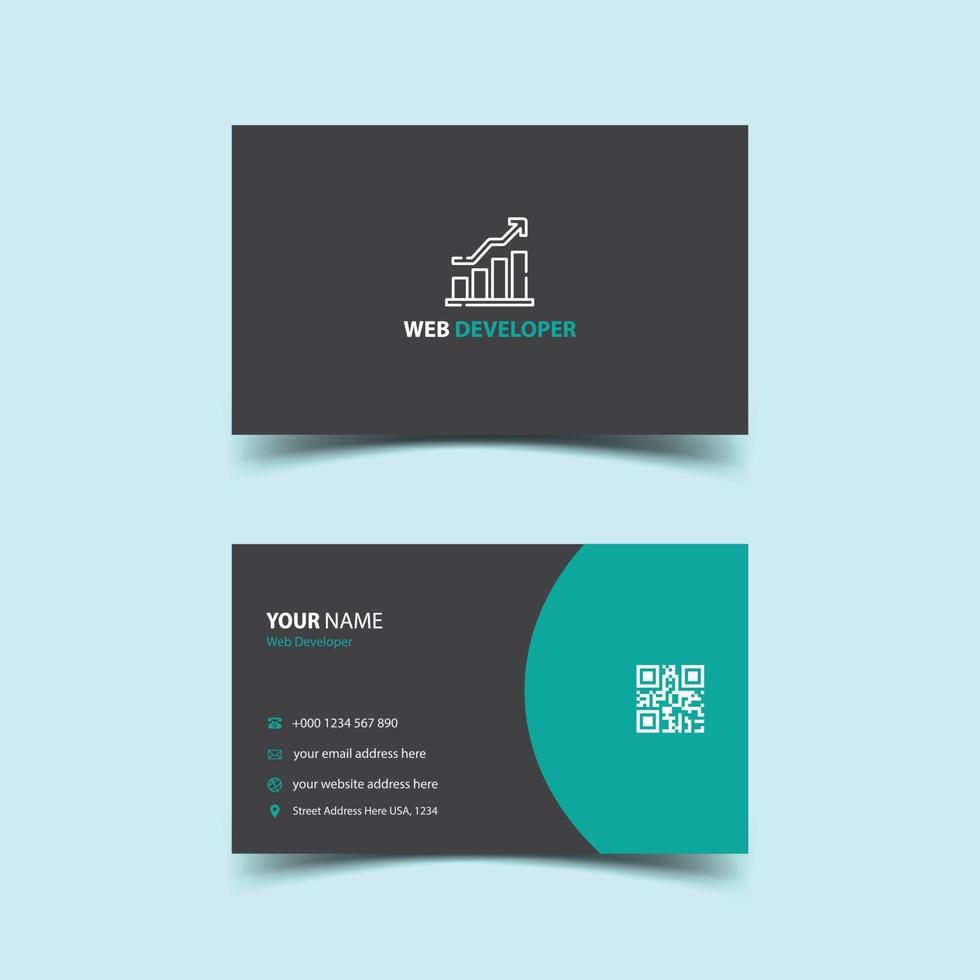 Corporate business card design template vector