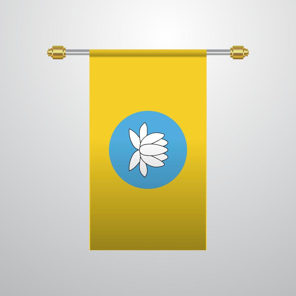 Kalmykia hanging Flag vector