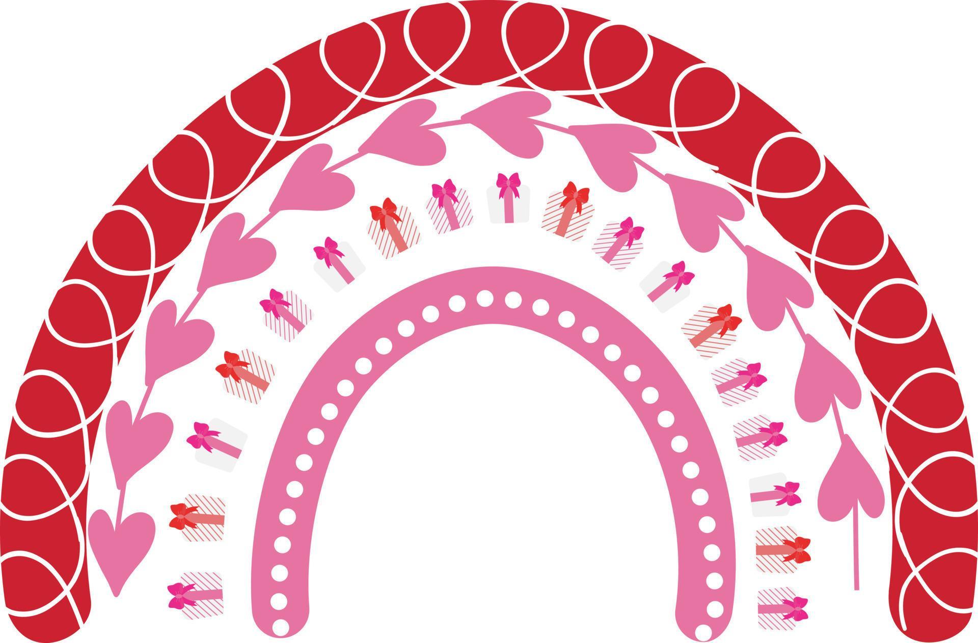 Rainbow Valentines Clipart. Love Rainbow 14028175 Vector Art at Vecteezy