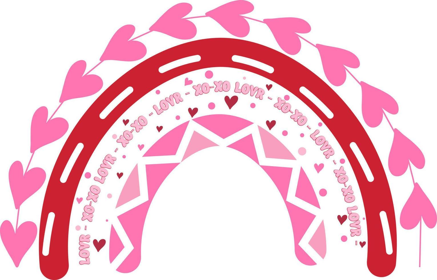 imágenes prediseñadas de San Valentín del arco iris. amor arcoiris vector