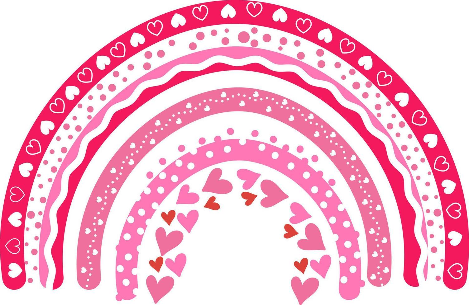 imágenes prediseñadas de San Valentín del arco iris. amor arcoiris vector